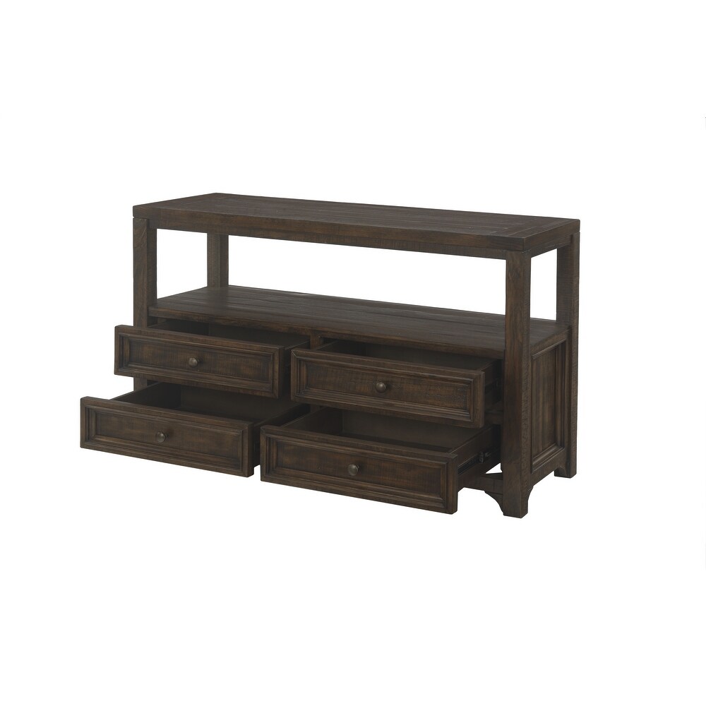 Carbon Loft Helcar Solid Wood Sofa Console Table