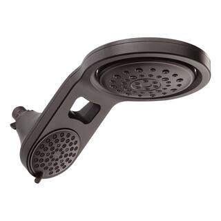 Delta HydroRain 5-Spray Patterns 1.75 GPM 7.88 in. Wall Mount Dual Shower Heads in Venetian Bronze 58580-RB-PK