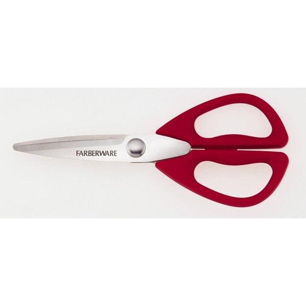 Farberware Professional Stainless Steel All purpose Kitchen Shears Red