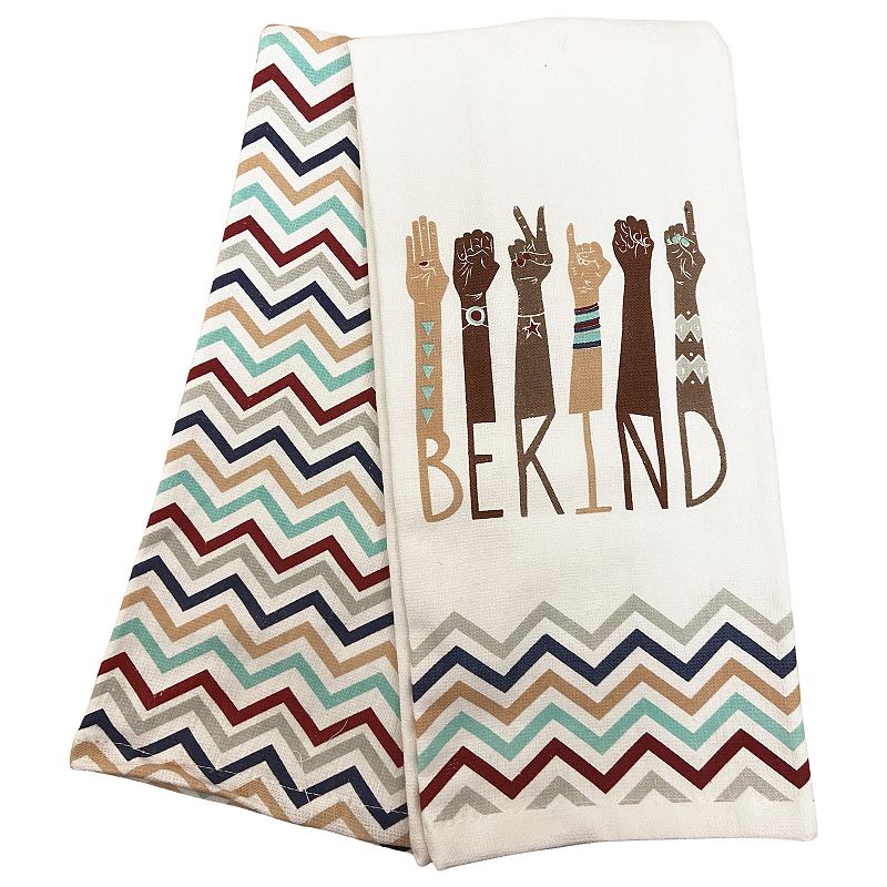 Homewear Be Kind Chevron Dish Towels 2-piece Set