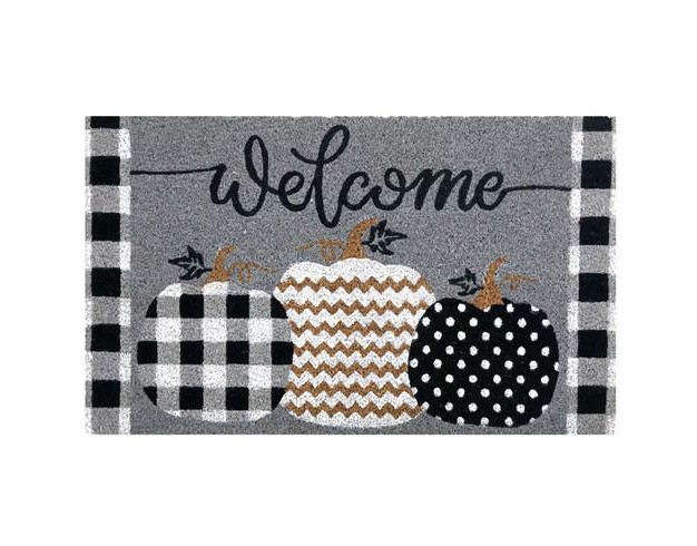 Briarwood Lane Patterned Pumpkins Fall Natural Fiber Coir Doormat