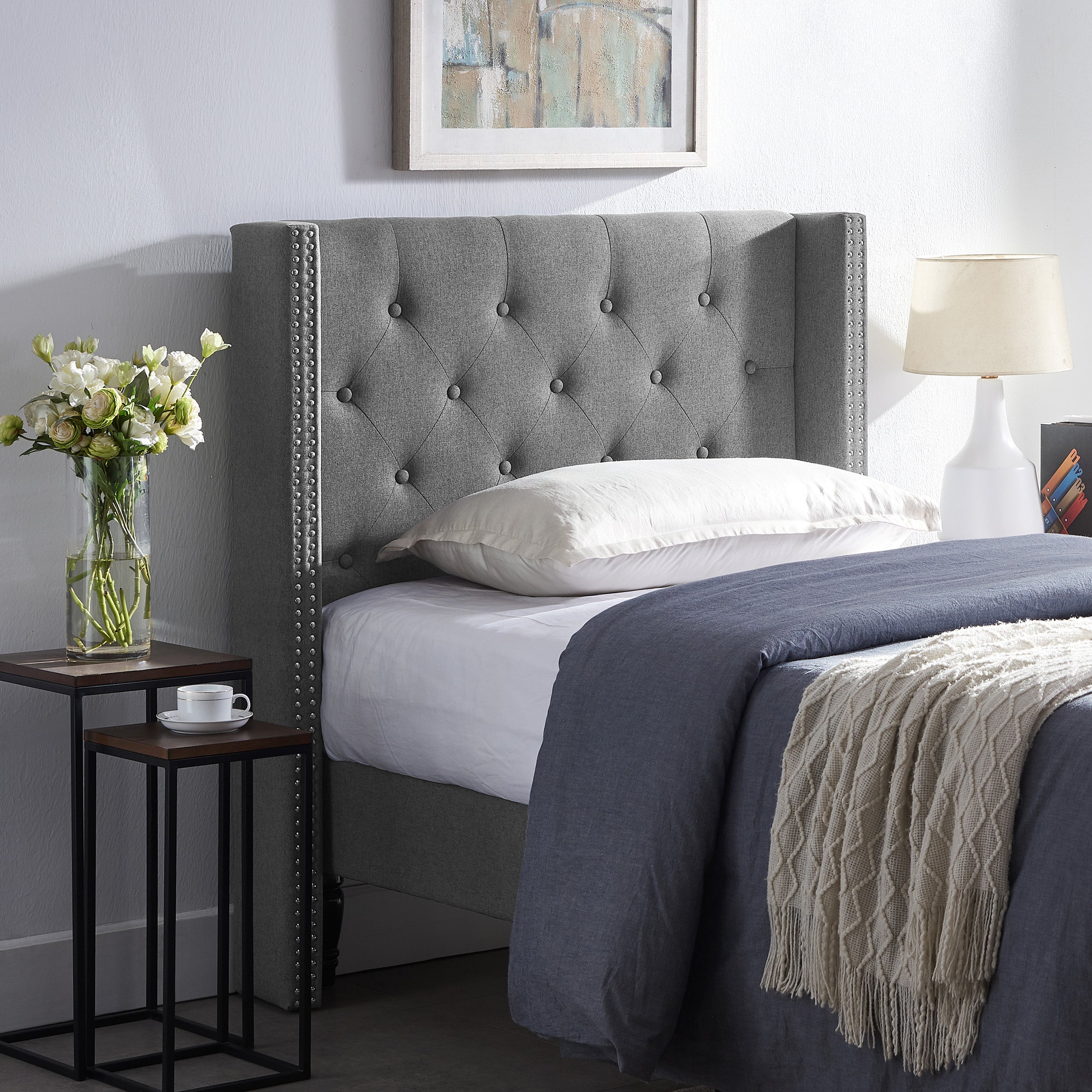 Ray Contemporary Upholstered Twin Headboard