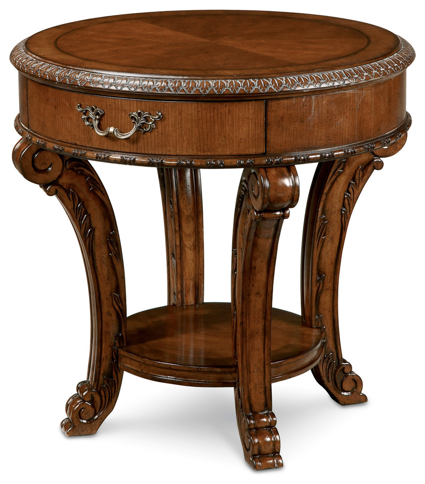 A.R.T. Home Furnishings Old World Round End Table   Victorian   Side Tables And End Tables   by A.R.T. Home Furnishings  Houzz