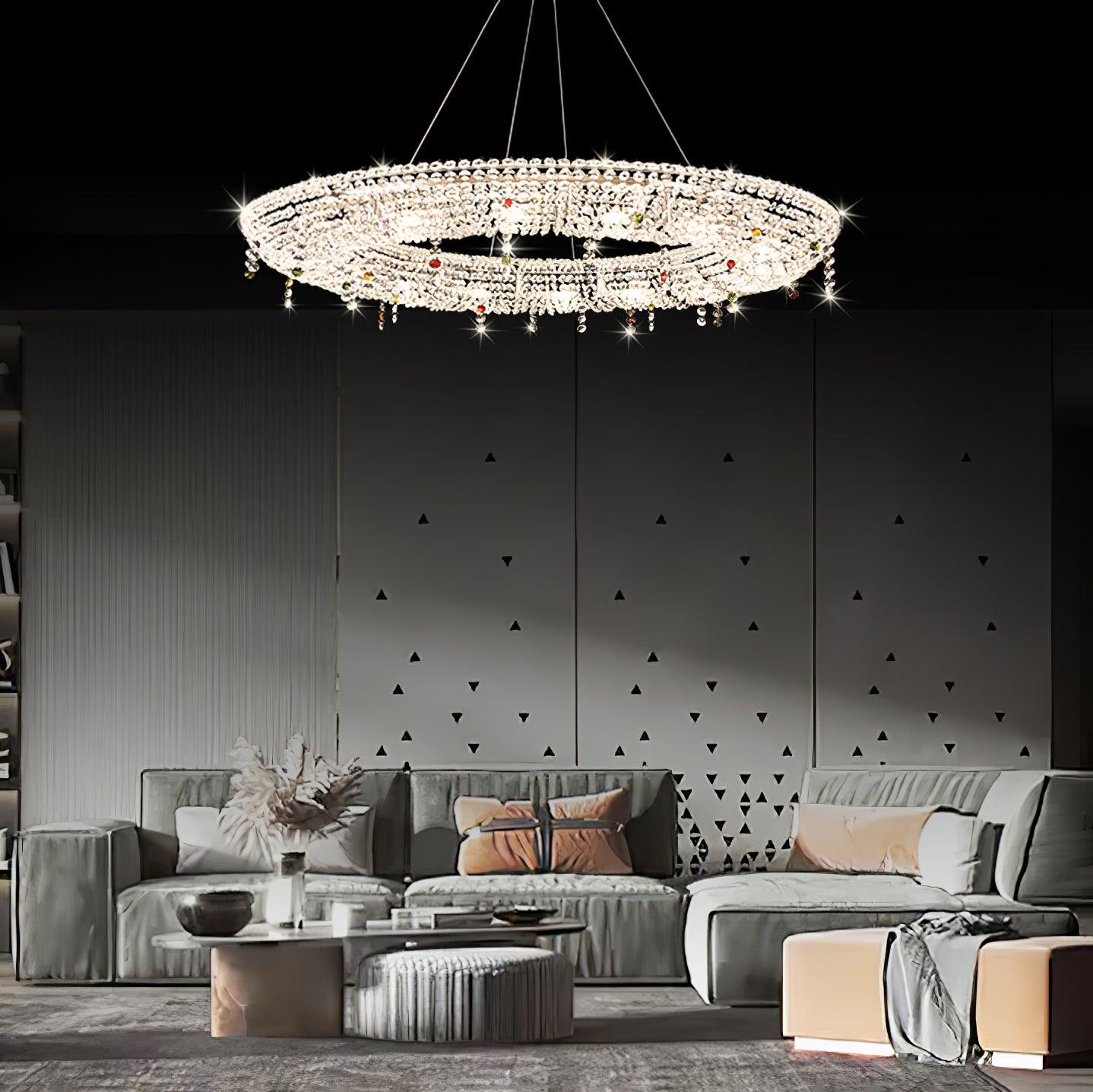 Modern Round Crystal Chandelier