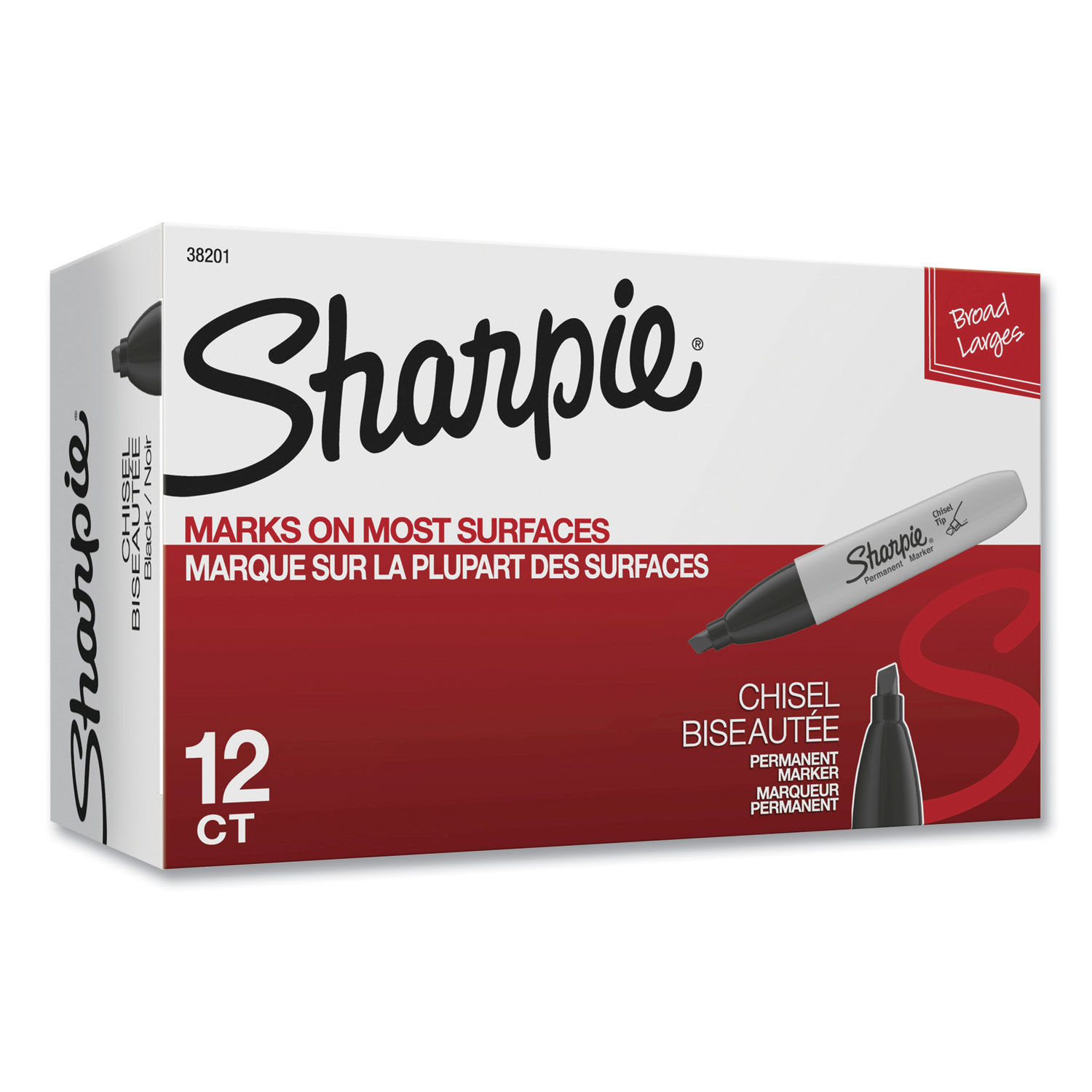 Chisel Tip Permanent Marker by Sharpieandreg; SAN38201