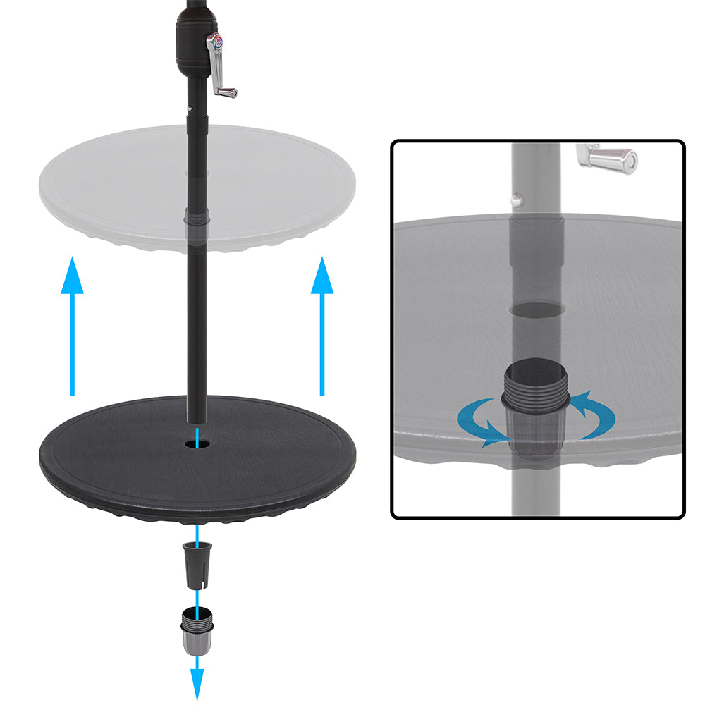 MAYPEX 20'' Outdoor Adjustable All Weather Umbrella Table Top