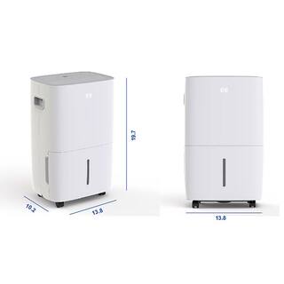 JHS 25-Pt. 1500 sq.ft. Dehumidifier in. White with LED Display Timer Wheels Auto-Restart and Shut-Off D025B-25PT