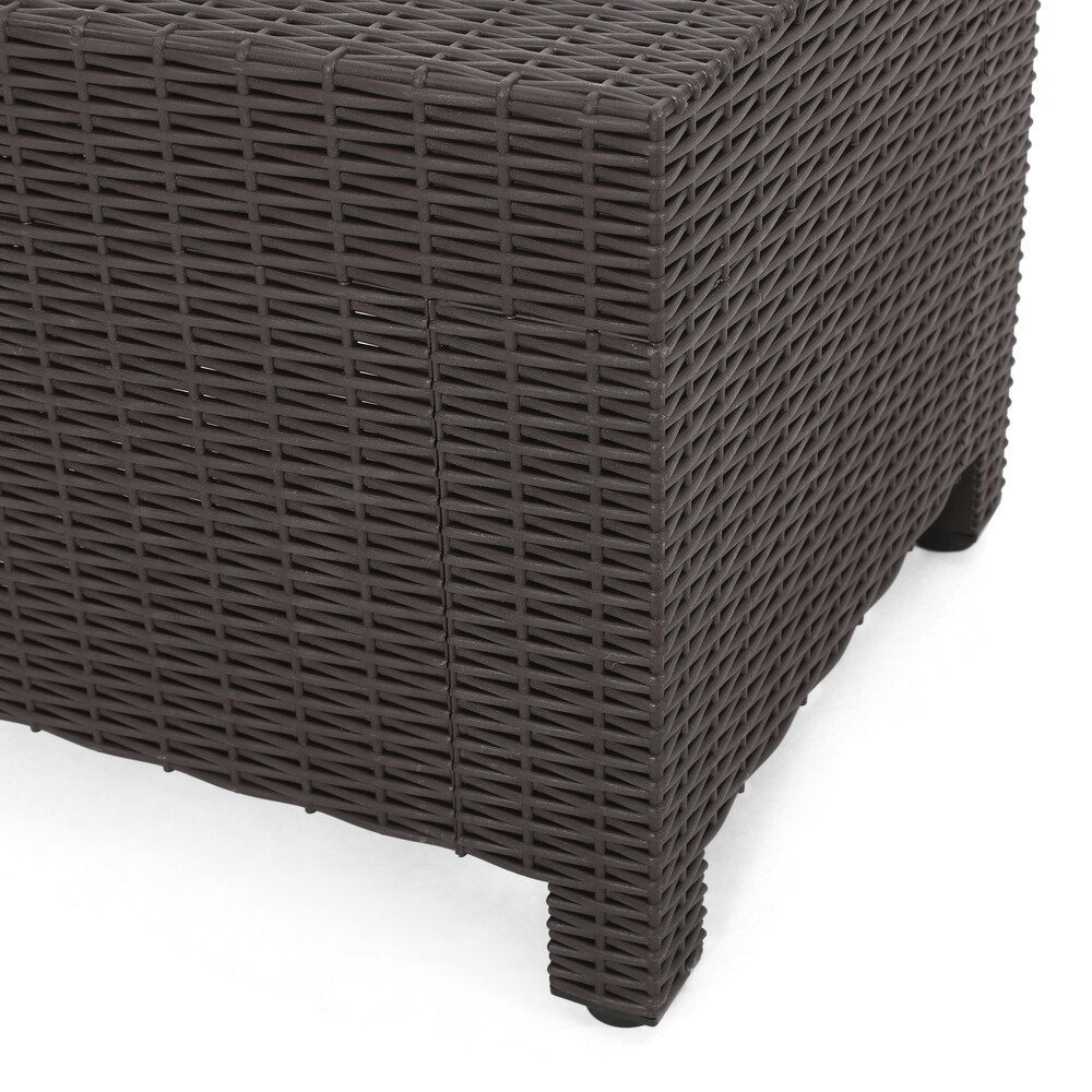 Waverly Outdoor Faux Wicker Side Table by Christopher Knight Home