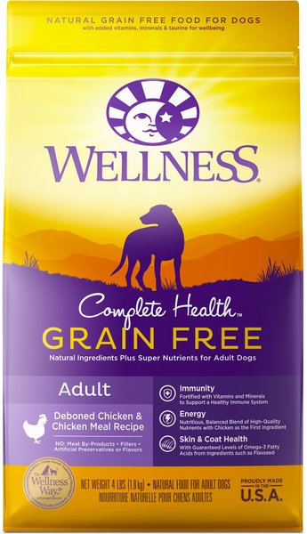 Wellness Grain-Free Complete Health Adult Deboned Chicken and Chicken Meal Recipe Dry Dog Food