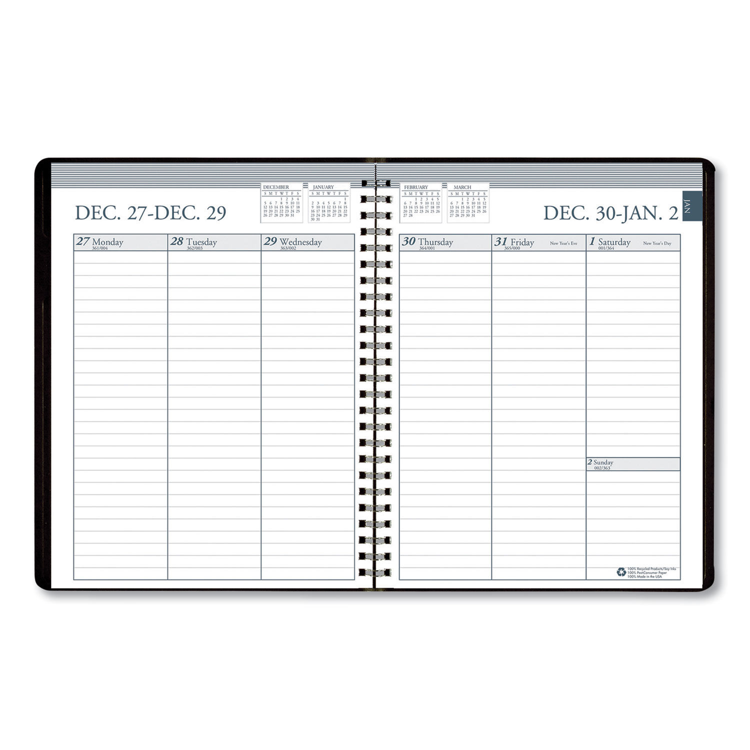 SKILCRAFT Weekly Appointment Planner by AbilityOneandreg; NSN6007615