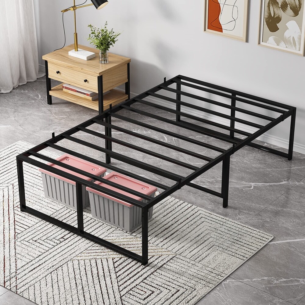 Metal Bed Frame 13 Inch with 3 in 1 Steel Support