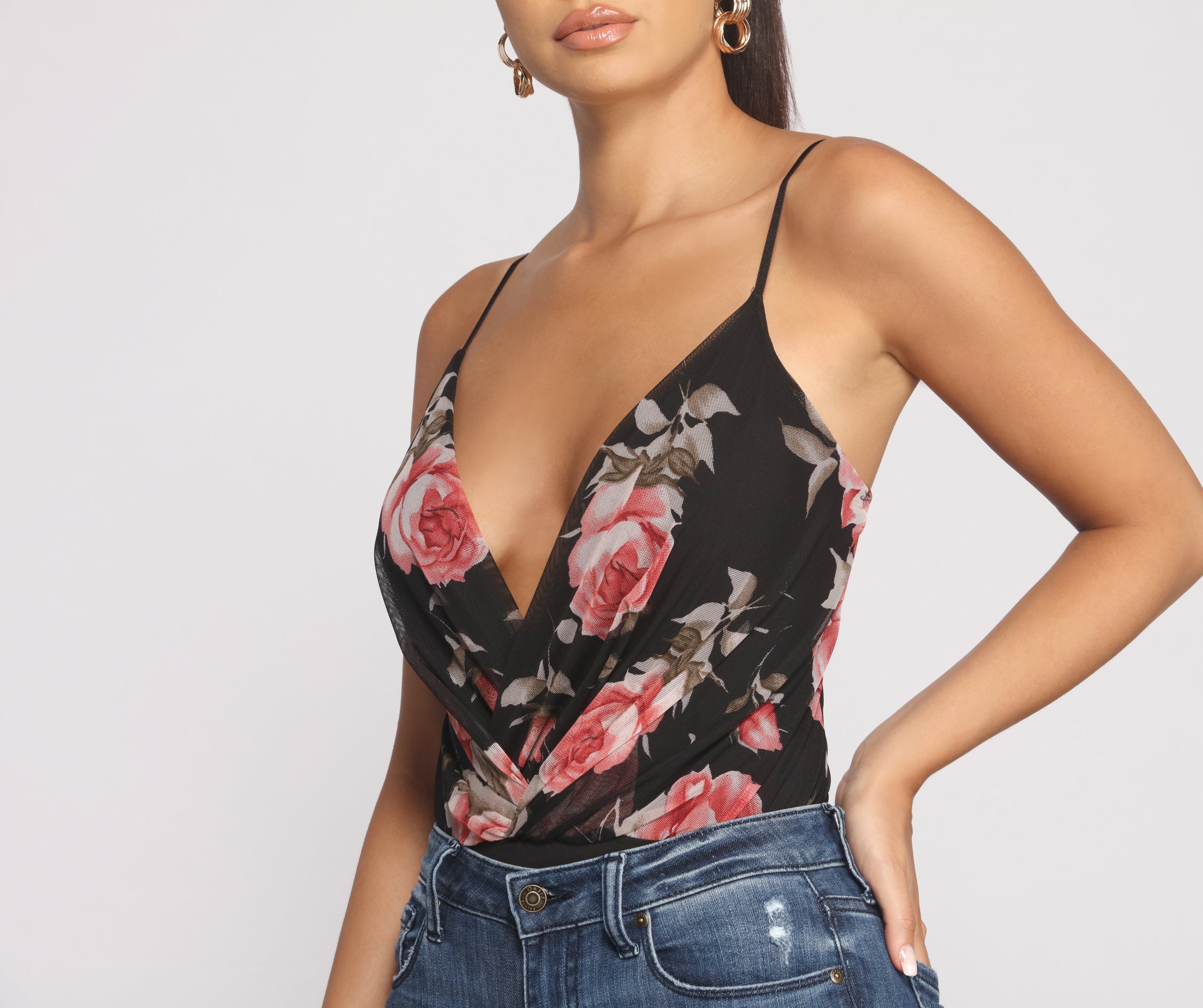 All My Love Floral Mesh Bodysuit