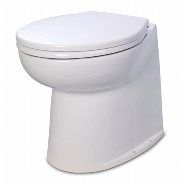 Jabsco 58240-2012 Deluxe Flush Raw Water Electric Toilet - 12Vand#44; 17 in.