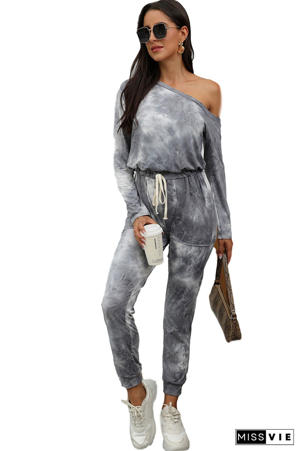 Gery Tie-dye Jumpsuit