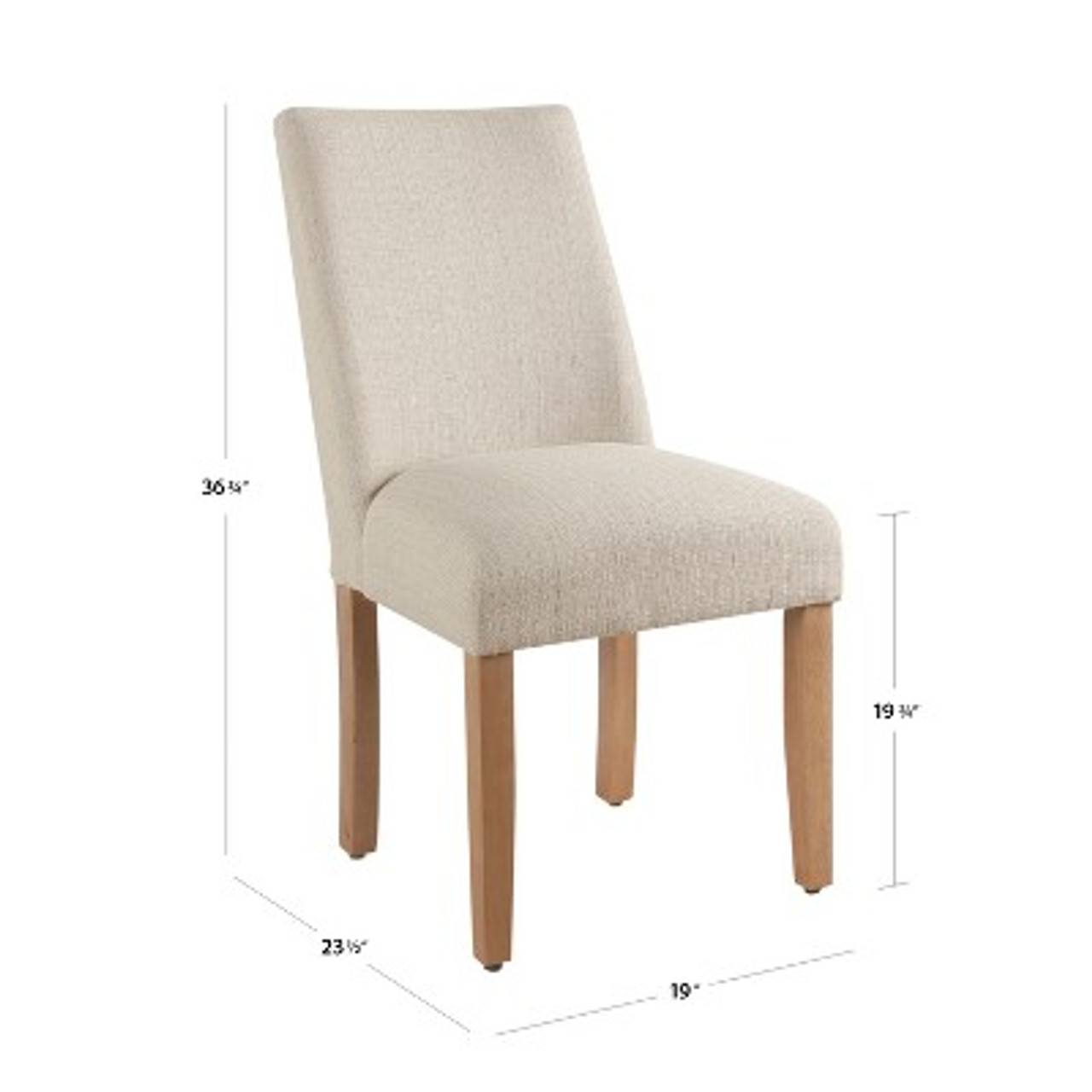 Marin Curved Back Dining Chair Stain Resistant Textured Linen - HomePop