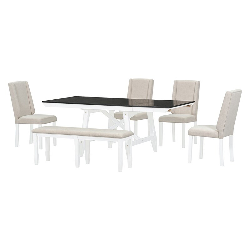 6 Piece Dining Table Set with two 12\