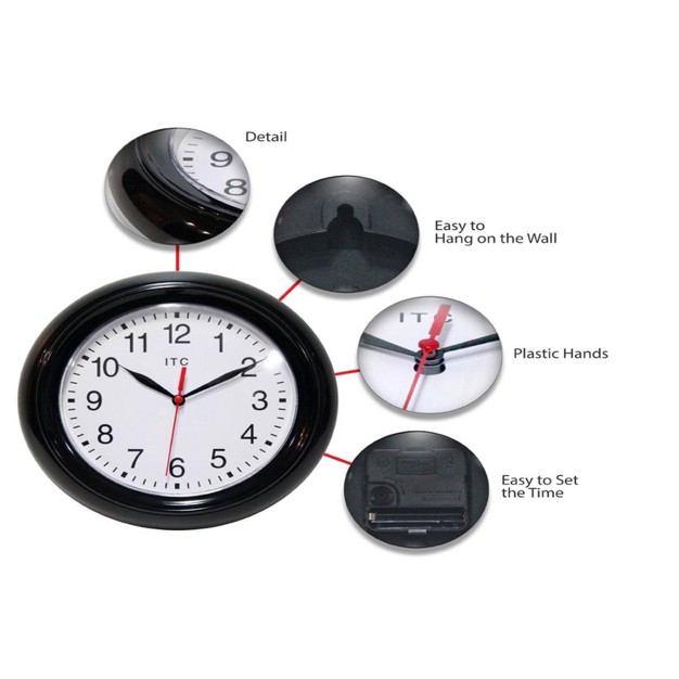 Focus Wall Clock Black Infinity Instruments