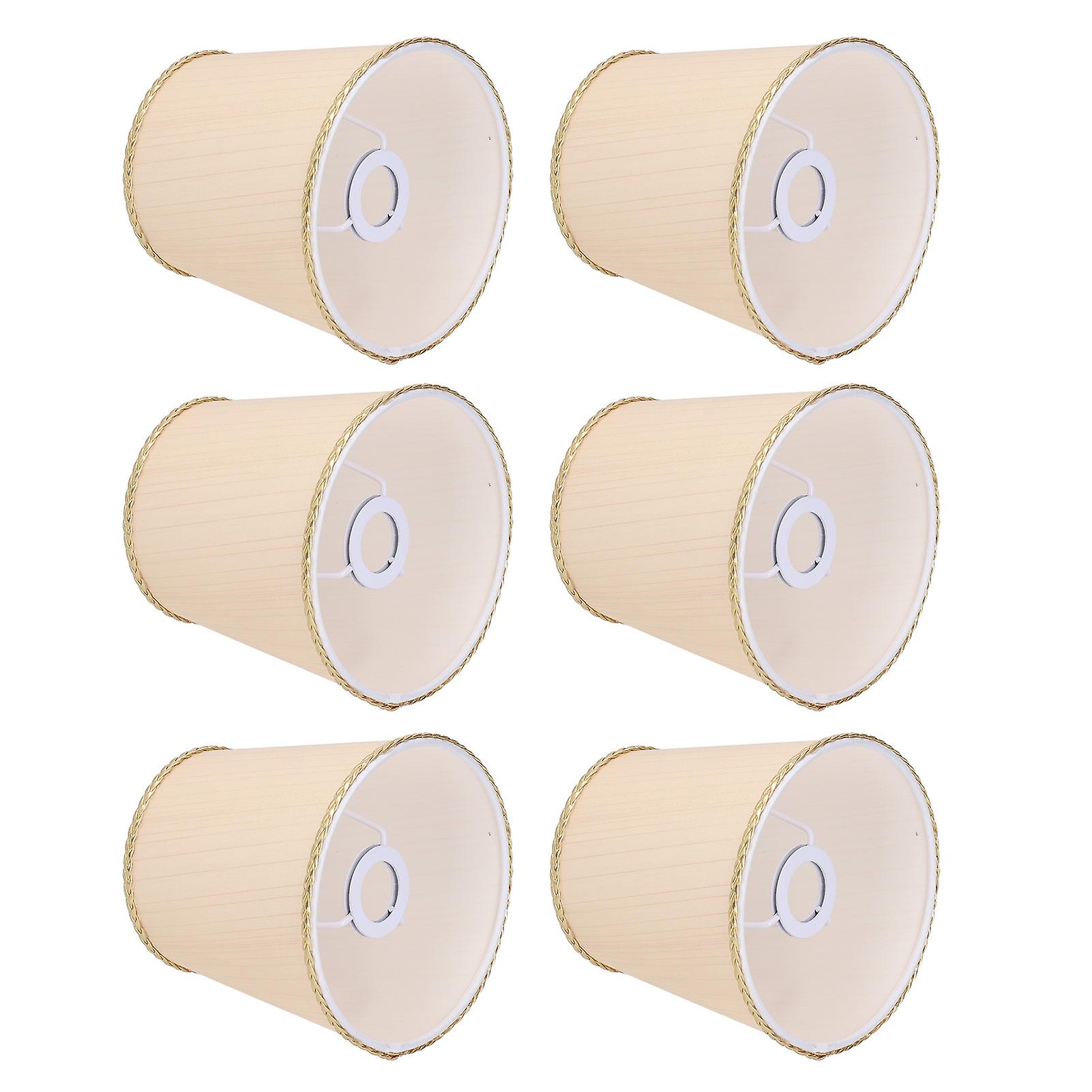 6pcs Lampshade Wear Resistant for Home Wall Light Chandelier Lamp Cover E14 Thread Round Mouth Mount