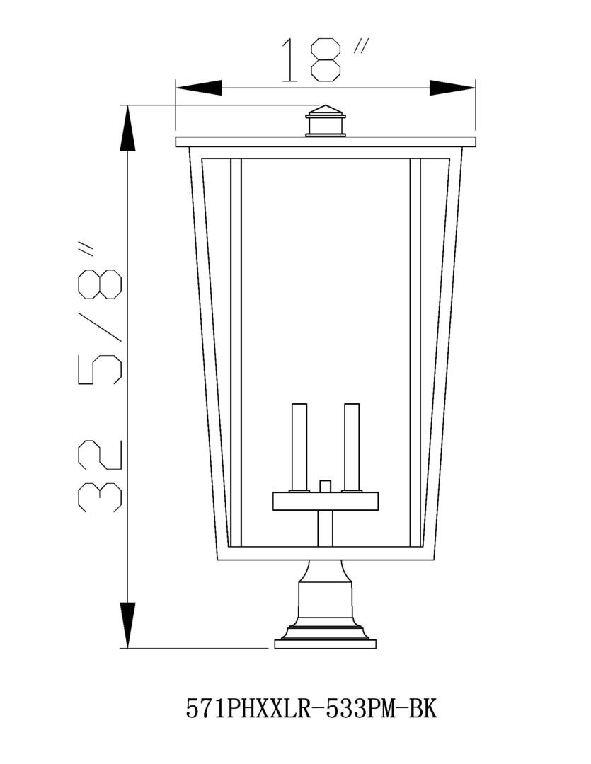 Z-Lite 571PHXXLR533PMBK