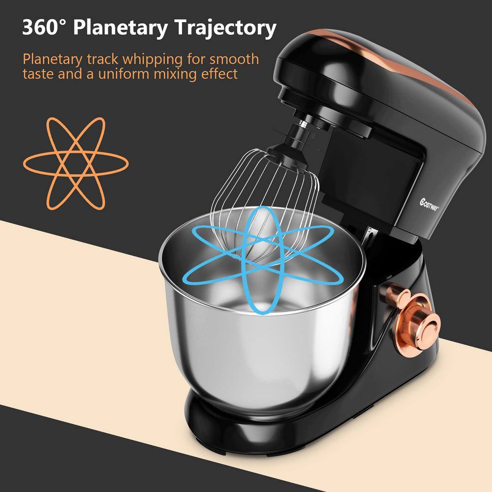 Costway 5.3 qt. 6-Speed Black Stand Mixer EP24831BK