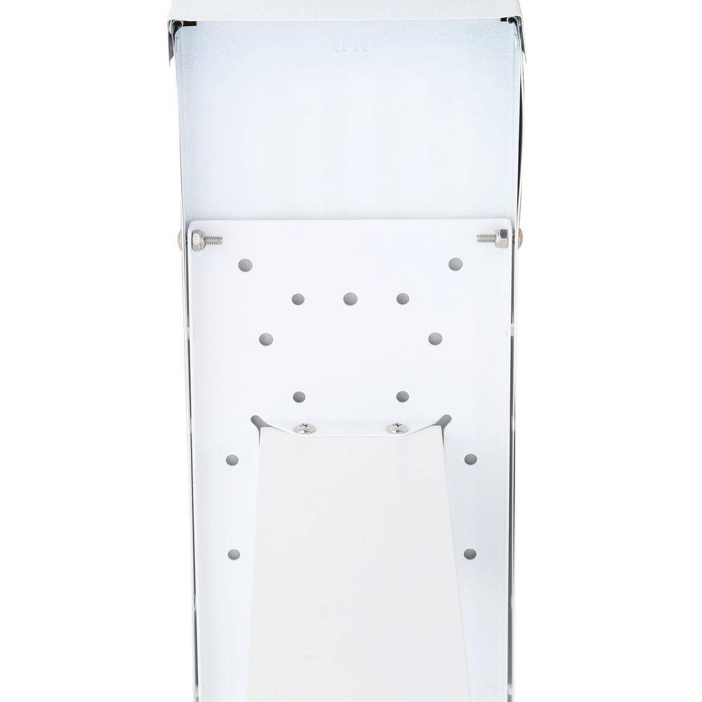 Gibraltar Mailboxes Elite White Medium Steel Post Mount Mailbox E1100W00