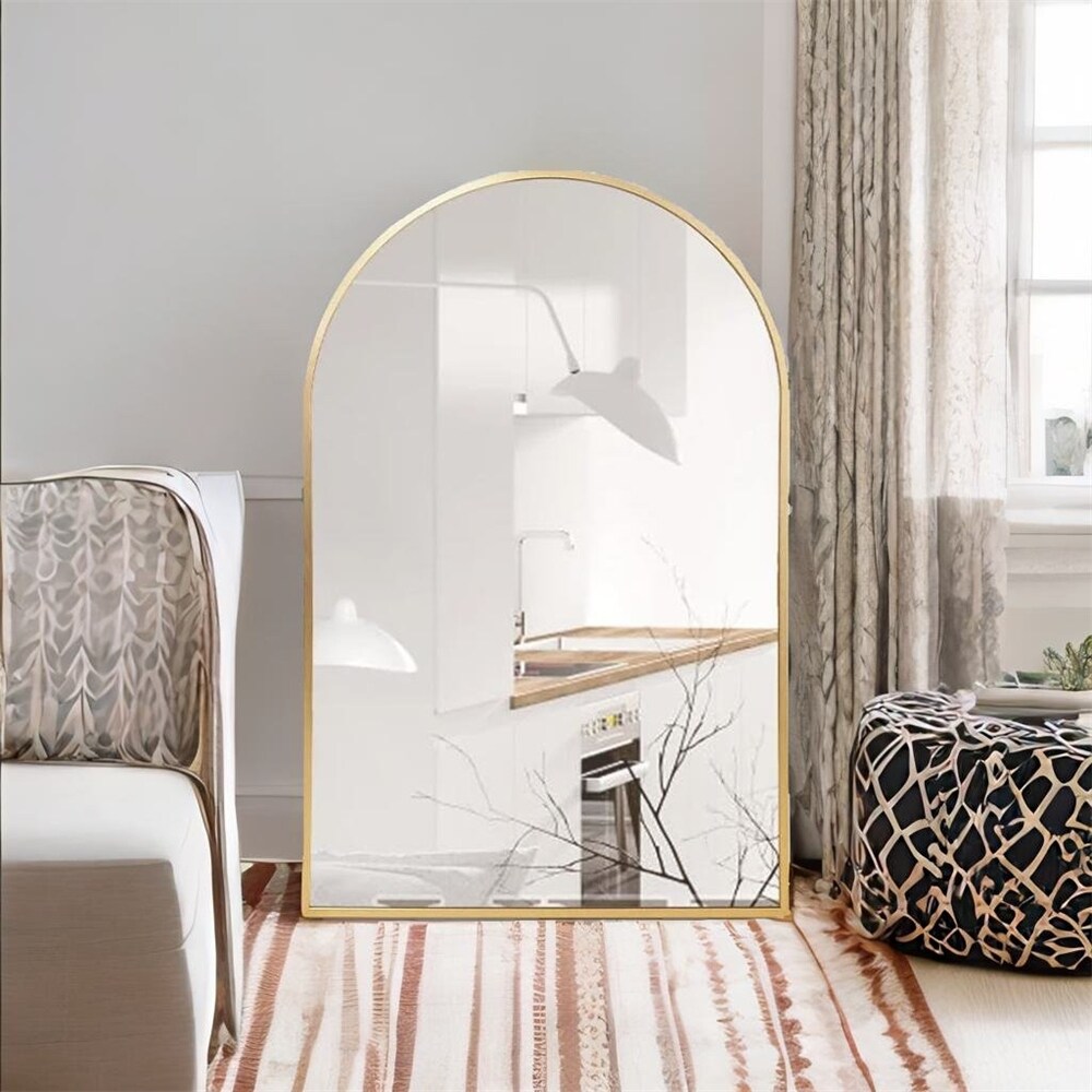 Metal Large Arch Mirror with Shatterproof Film and Density Board