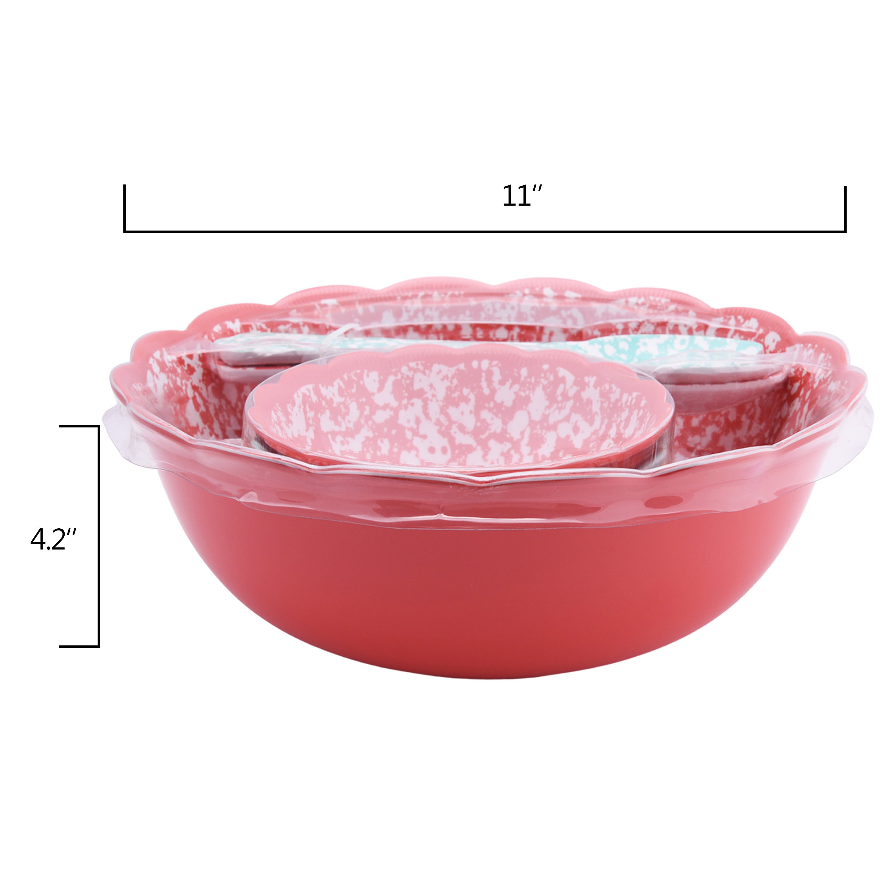 The Pioneer Woman Country Splatter 7-Piece Serving Bowl Set