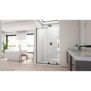 DreamLine Mirage-X 48 in. W x 72 in. H Sliding Frameless Shower DoorEnclosure in Satin Black with Clear Glass SHDR-1948723-09