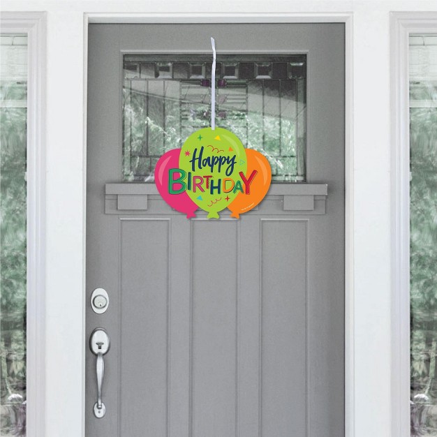 Big Dot Of Happiness Cheerful Happy Birthday Hanging Porch Colorful Birthday Party Outdoor Decorations Front Door Decor 1 Piece Sign