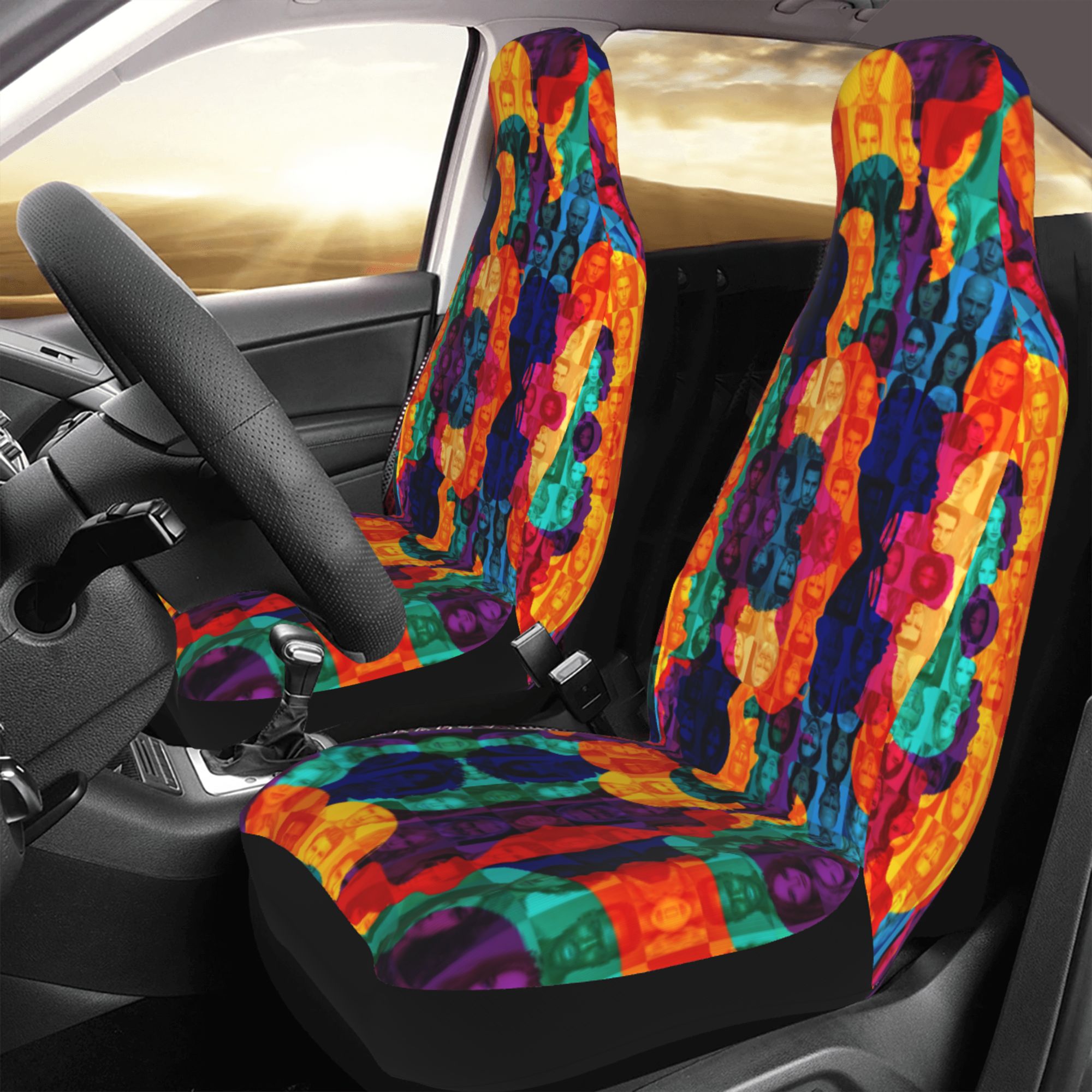 ZICANCN Car Seat Cover Diversity World Population Car Front Seat Covers Protectors ， Automotive Seat Covers for Cars Trucks Suv