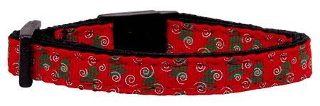 Christmas Trees Nylon and Ribbon Cat Safety Collar