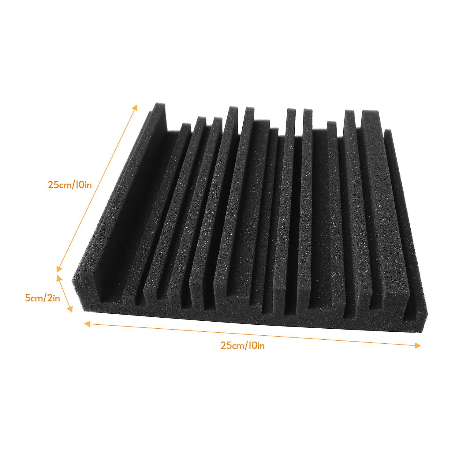 12 Acoustic Foams Black 12pcs