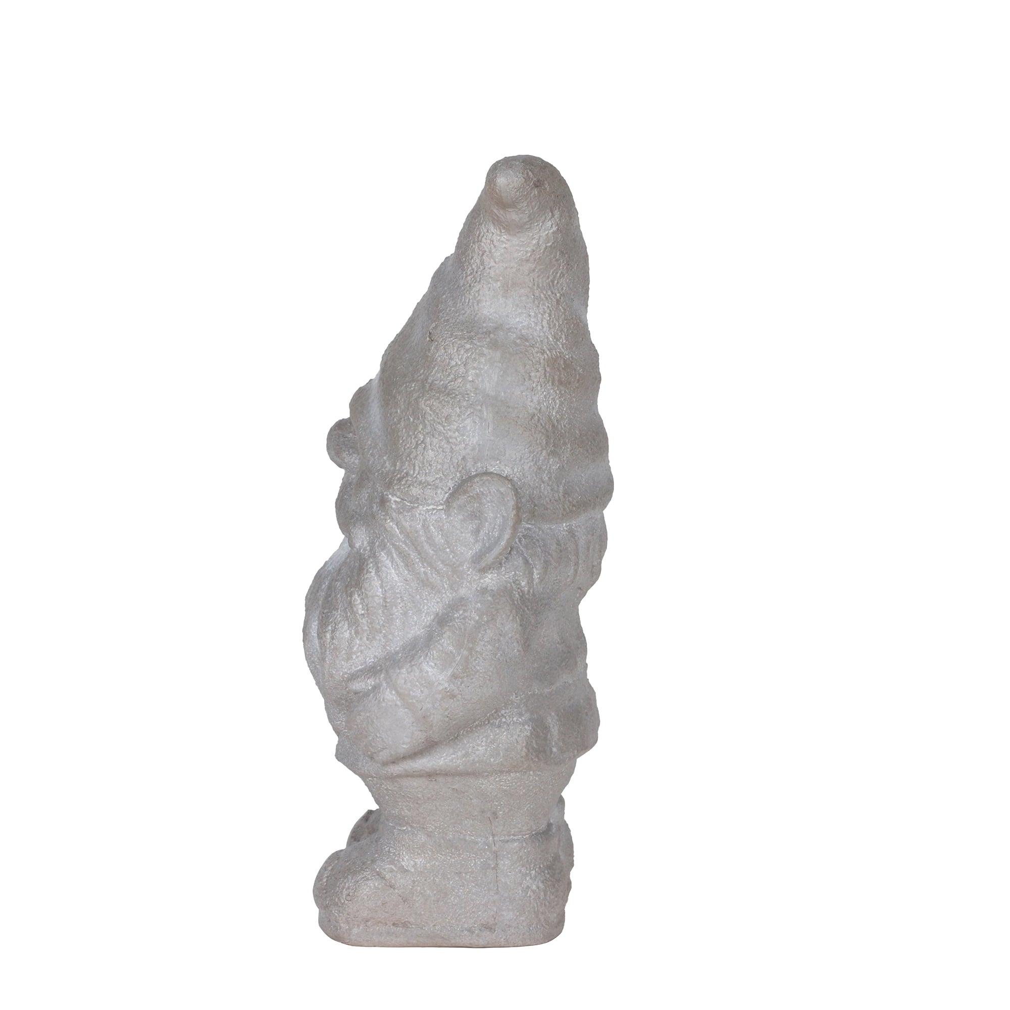 BHG Outdoor Grey Gnome Garden Statue, 5.75in L x 4.75in W x 12.5in H