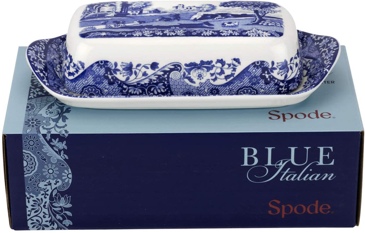 Spode BLUE ITALIAN Covered Butter Dish