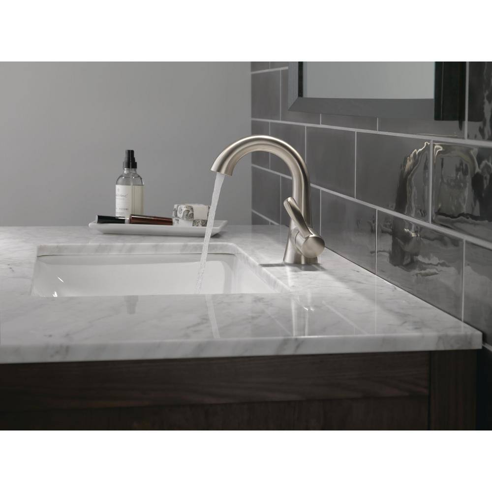 Delta Esato 4 in. Centerset Single Handle Bathroom Faucet in Brushed Nickel 15897LF-SP