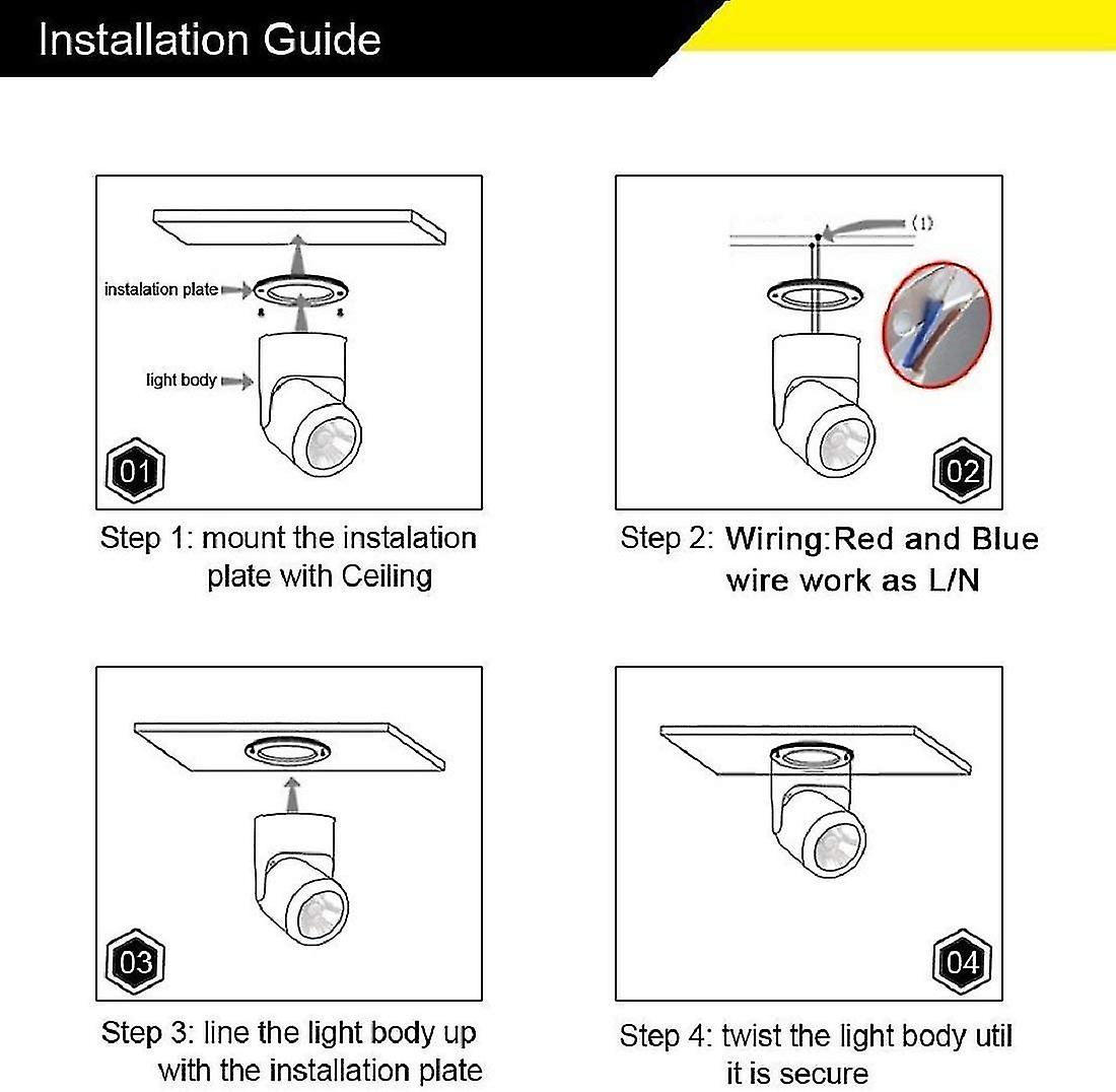 7w White Led Wall Light (cool White) For Bedroom With 180 Adjustable Spotlight Head. Led Single Spotlight Accessories For Kitchens. (cob)