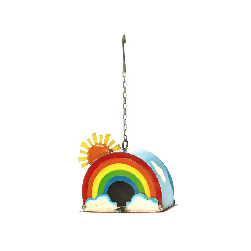 Rustic Arrow Metal Rainbow Birdhouse