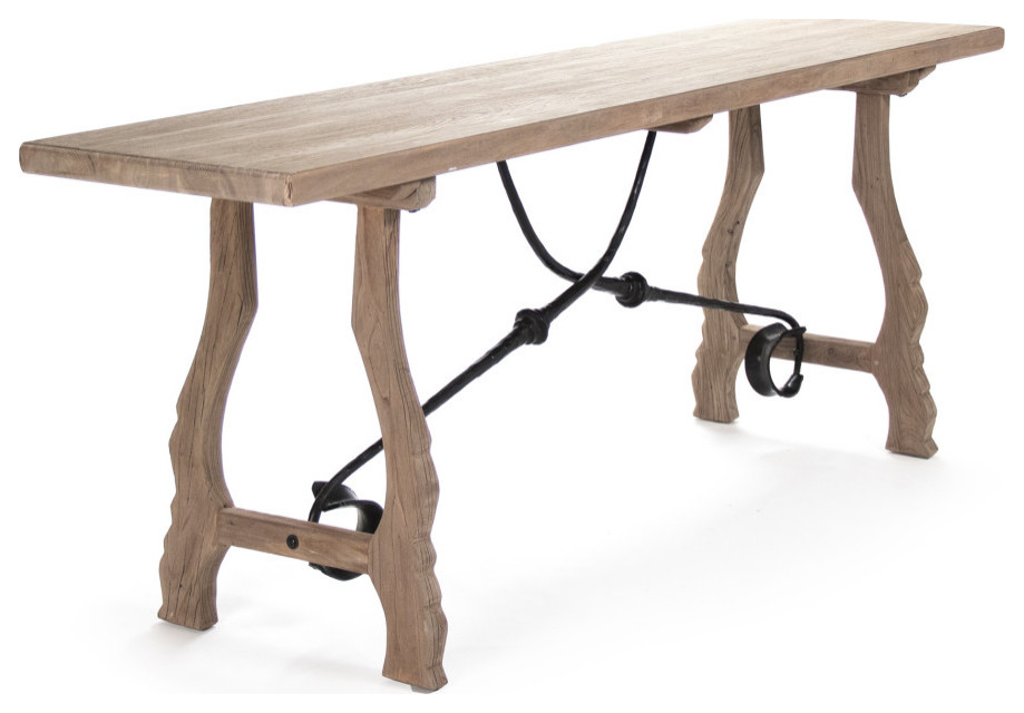 Zurich Console  Dry Natural Finish   Industrial   Console Tables   by HedgeApple  Houzz