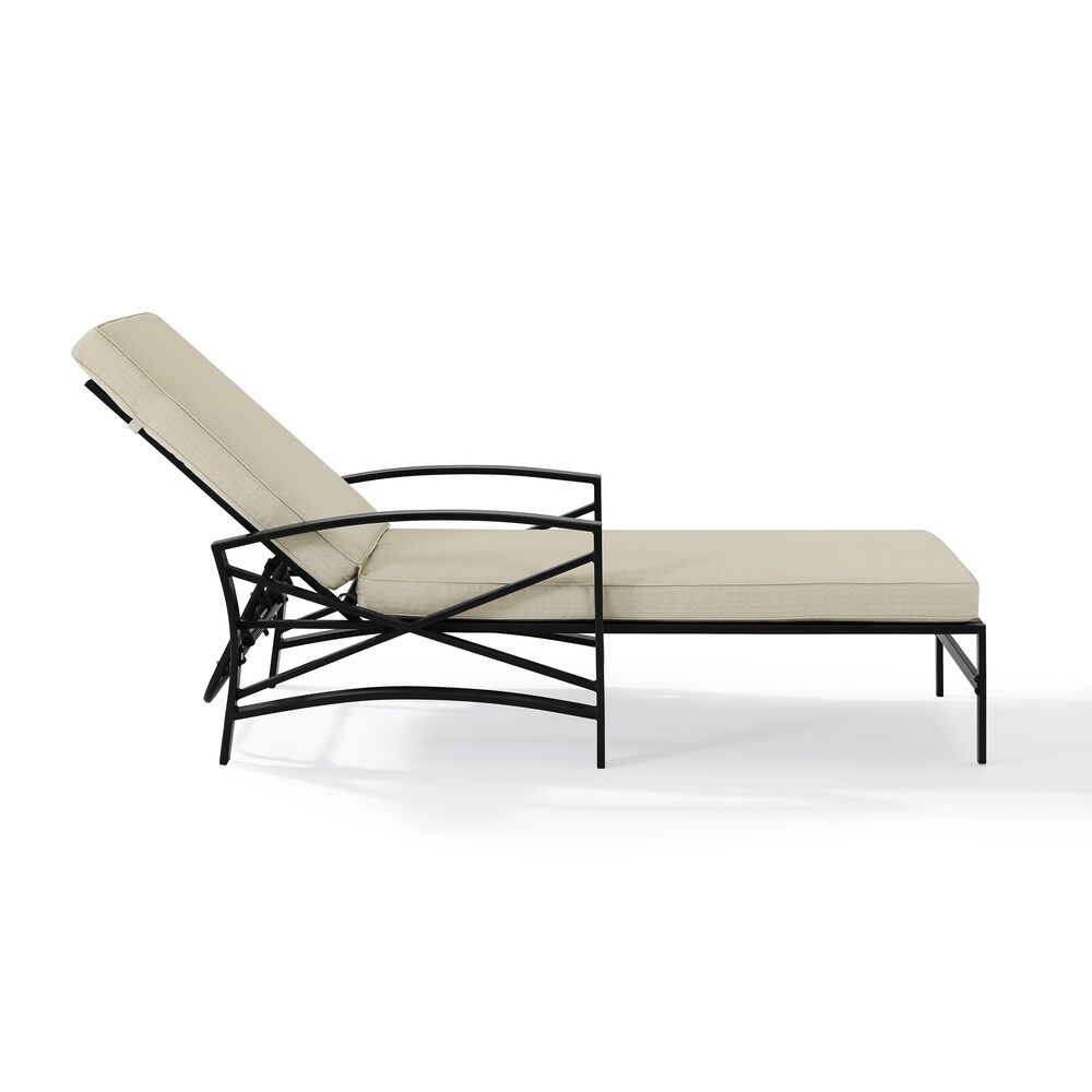 Kaplan Lounge Chair in Bronze with Oatmeal Cushions