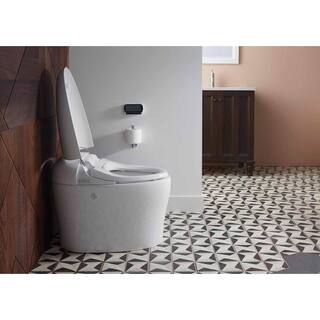 KOHLER Karing Intelligent 1-Piece 1.08 GPF Single Flush Elongated Toilet in White with built in bidet Seat Included K-77780-0