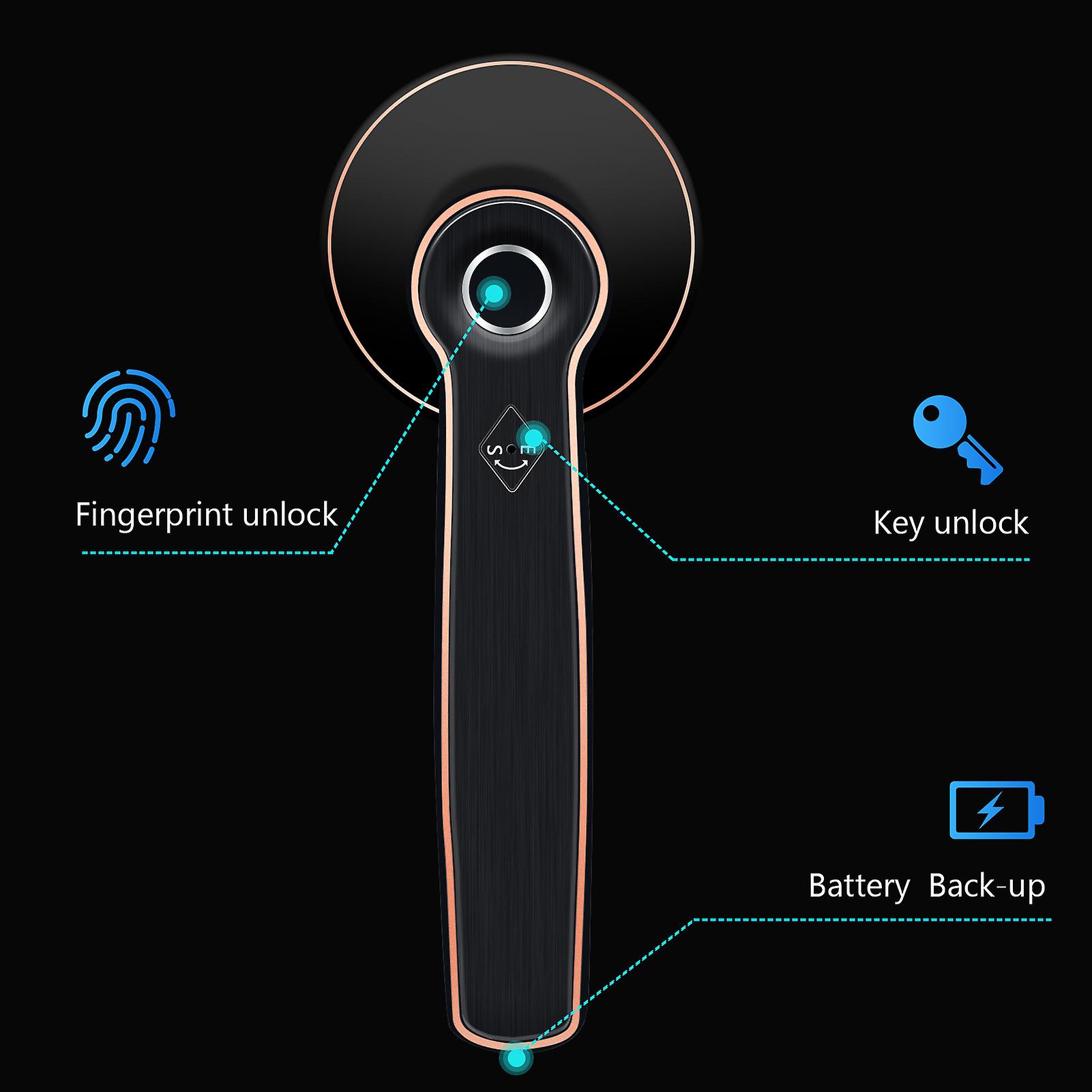 Biometric Fingerprint Door Lock，smart Lock，key-less Entry Door Lock With Keypad For Home Apartment Office