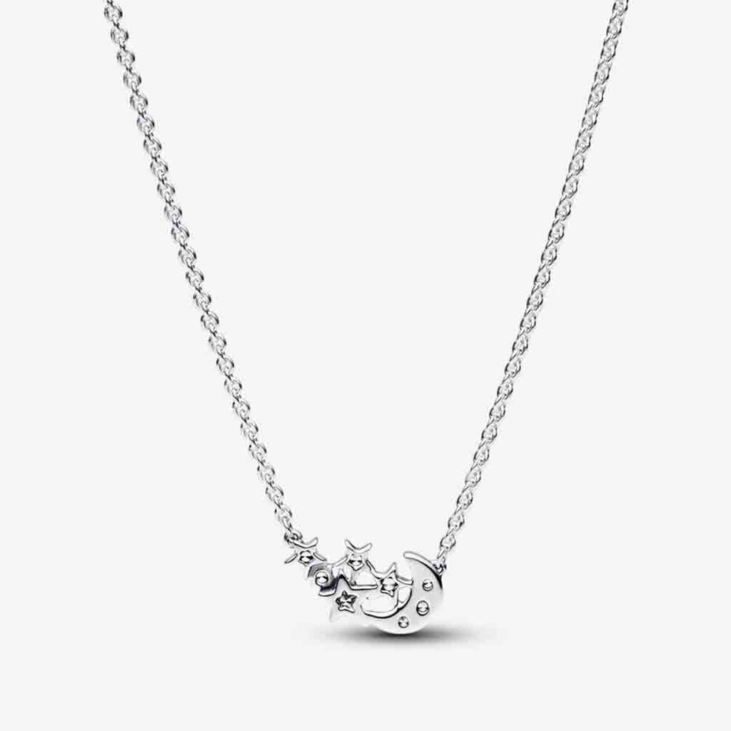 PANDORA  Sparkling Moon & Star Collier Necklace