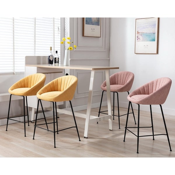 26 Inch Counter Height Chairs Bar Stools Set of 2 Modern Comfortable Counter Stool Island Chair with Back/Footrest - as picture