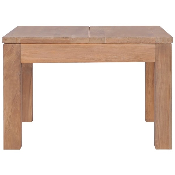 Coffee Table Solid Teak Wood with Natural Finish 23.6