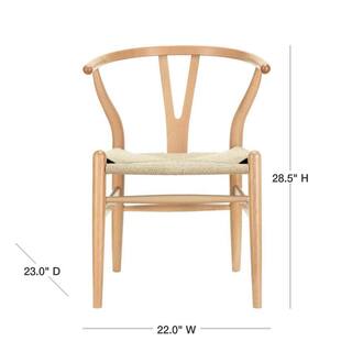 MODWAY Amish Natural Dining Wood Armchair EEI-552-NAT