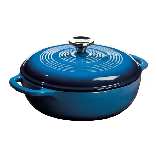 Lodge 3 Quart Blue Enameled Cast Iron Dutch Oven