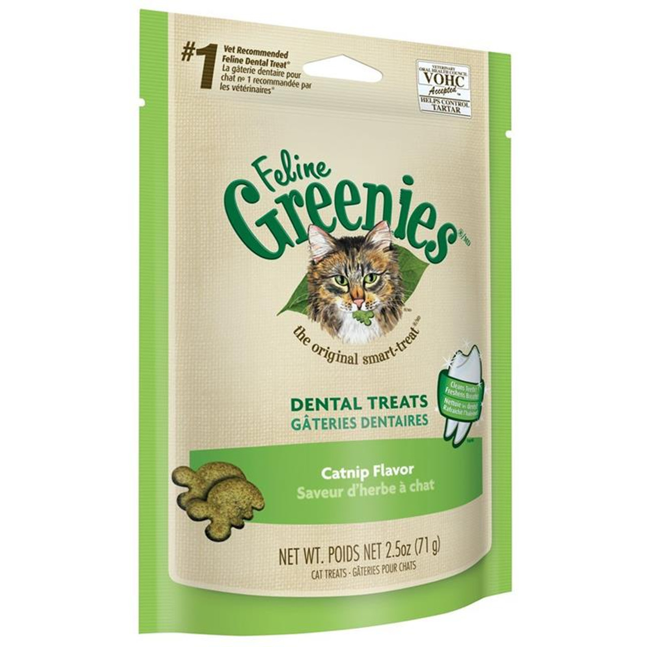 Greenies Feline Dental Treats for Cats 2.5oz- Catnip