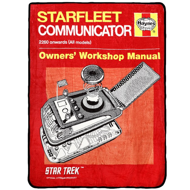 Star Trek Fleece Throw Starfleet Communicator Owner x27 s Manual