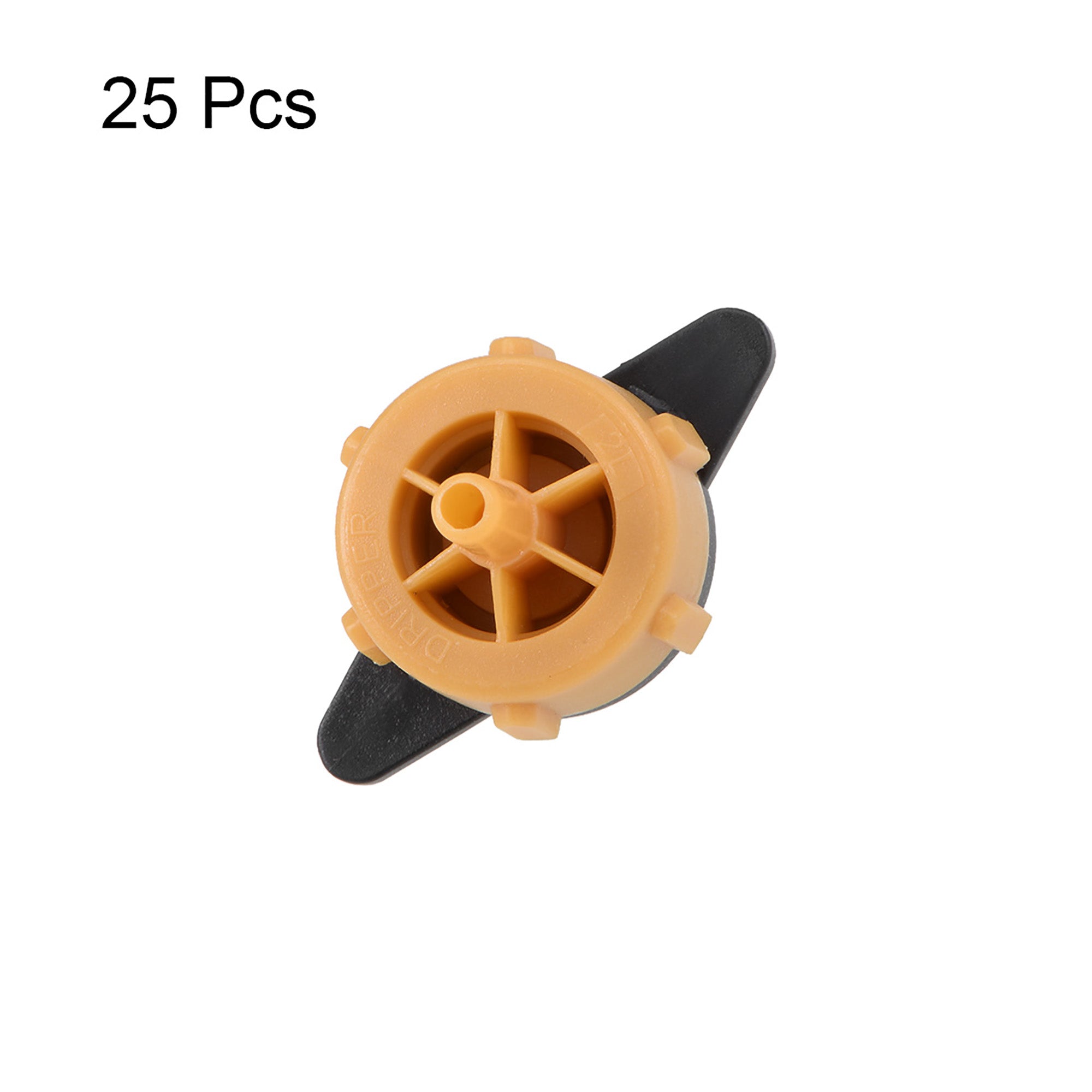 Pressure Compensating Dripper 0.5GPH 2L/H Emitter Garden Lawn Drip Irrigation Barbed Hose Connector Black Orange 25pcs