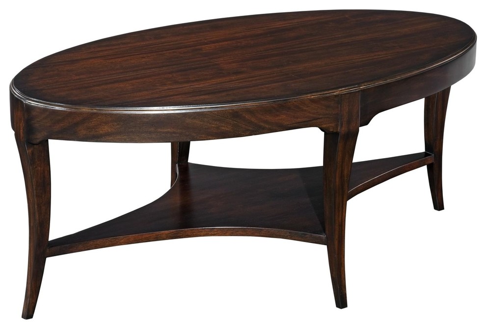 Cocktail Table Woodbridge Addison Oval Ebonized Black Mahogany   Traditional   Coffee Tables   by EuroLuxHome  Houzz